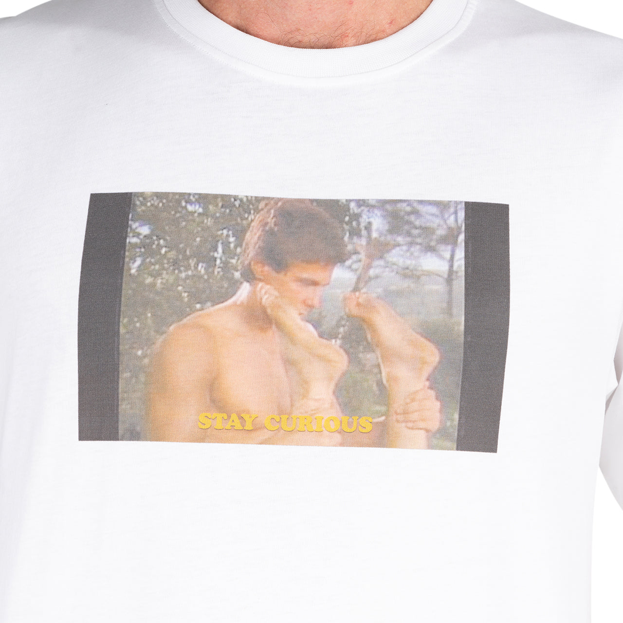 Carne Bollente Stay Curious T-Shirt (Weiß) - Allike Store