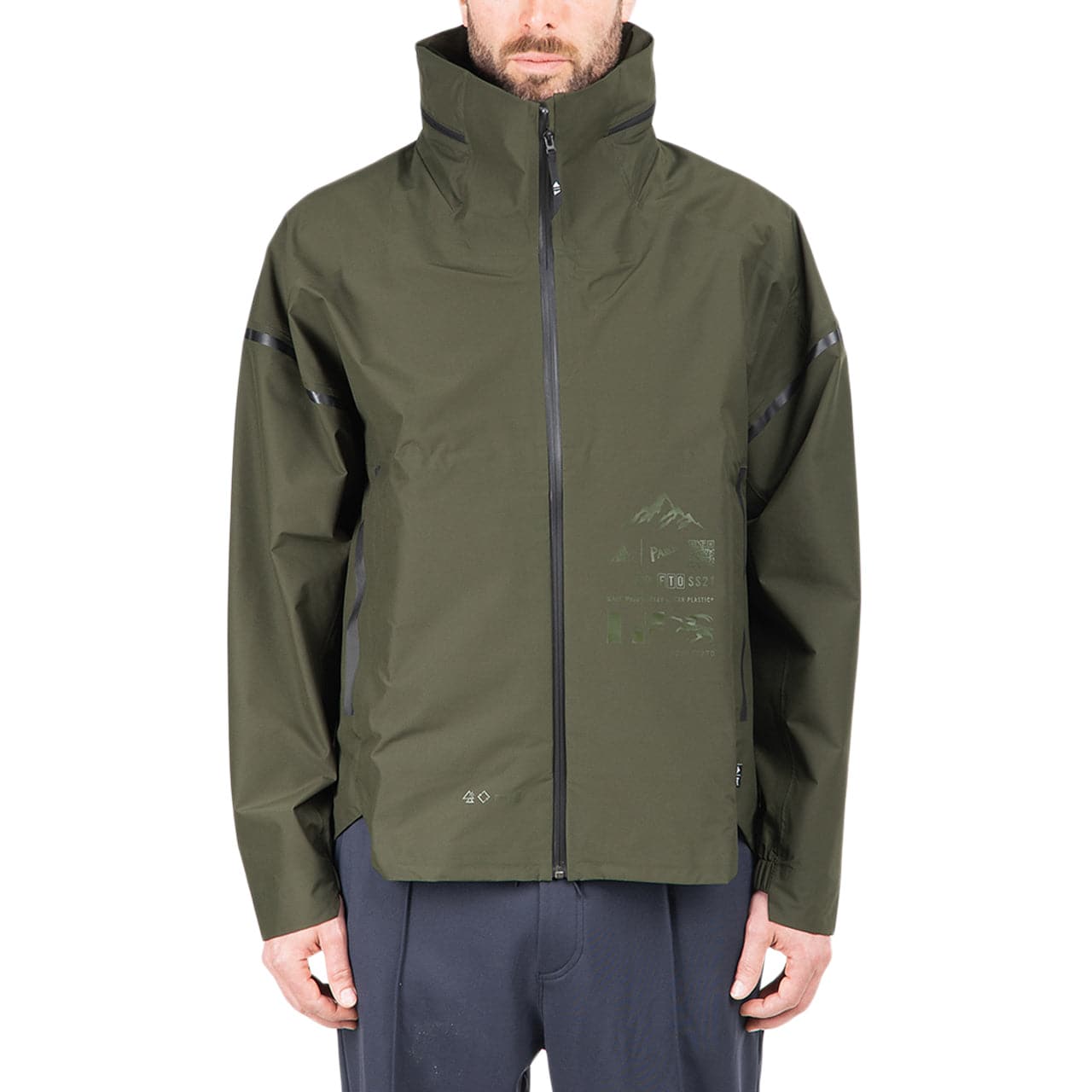 adidas Parley Myshelter Rain Jacket (Olive)  - Allike Store