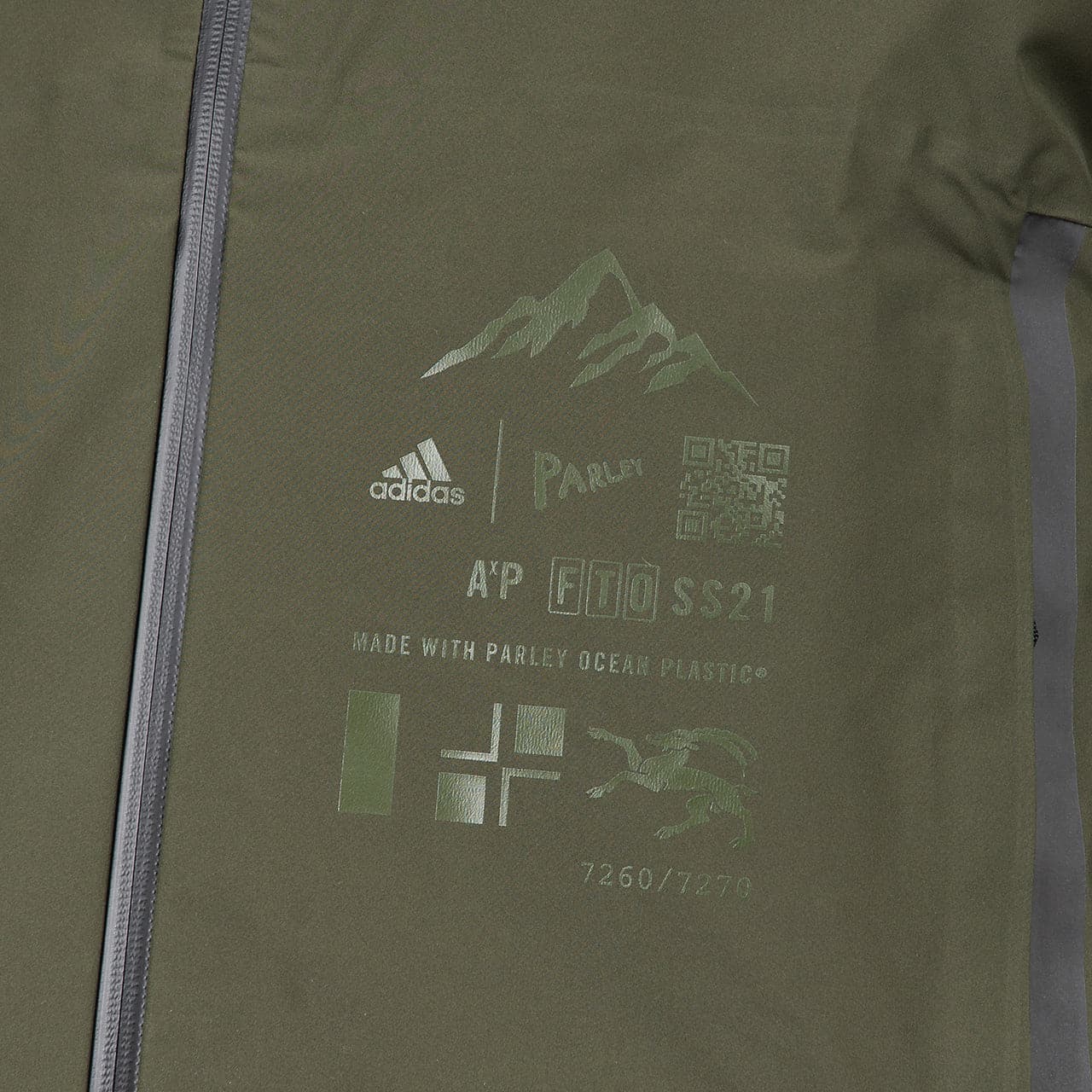 adidas Parley Myshelter Rain Jacket (Olive) - Allike Store