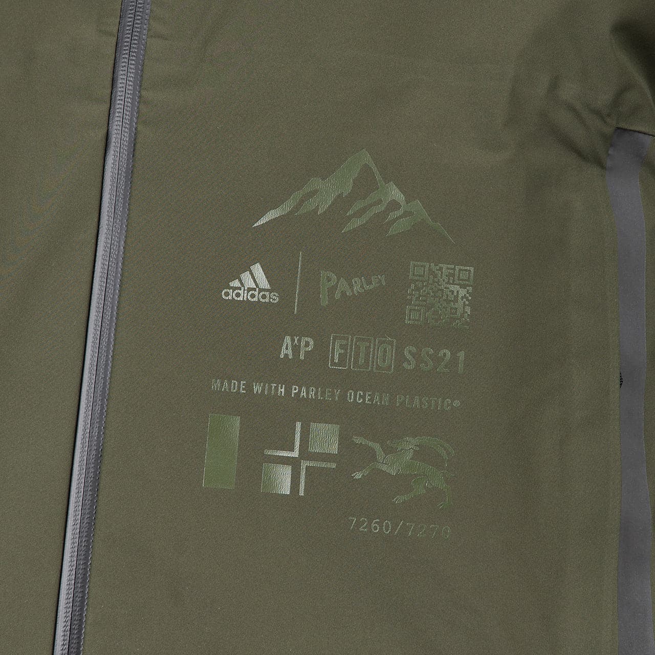 adidas Parley Myshelter Rain Jacket (Olive)  - Allike Store