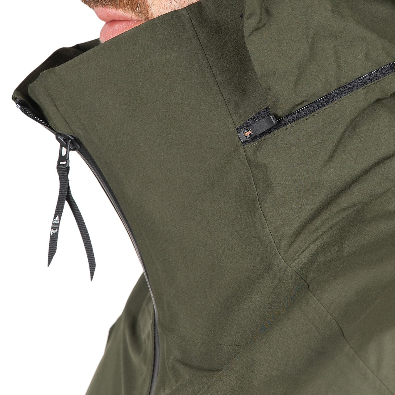 adidas Parley Myshelter Rain Jacket (Olive)  - Allike Store