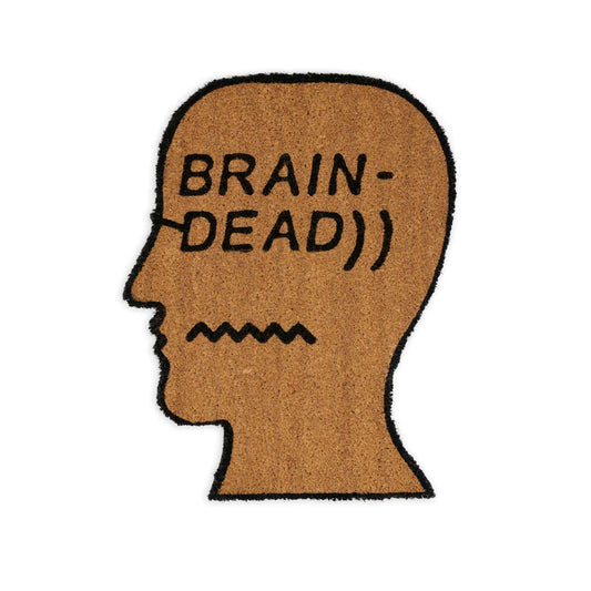 Brain Dead Coconut Fiber Logohead Door Mat (Braun)  - Cheap Witzenberg Jordan Outlet