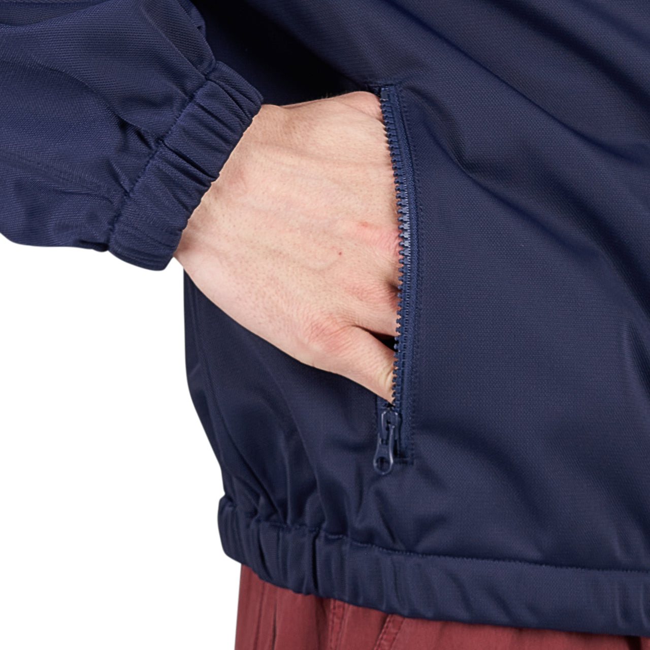 Brain Dead Alonzo Paneled Rib Track Jacket (Navy / Grün) - Allike Store