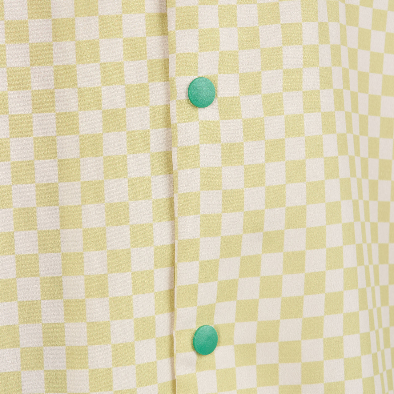Brain Dead Micro Check Short Sleeve Snap Shirt (Gelb / Weiß / Grün) - Allike Store