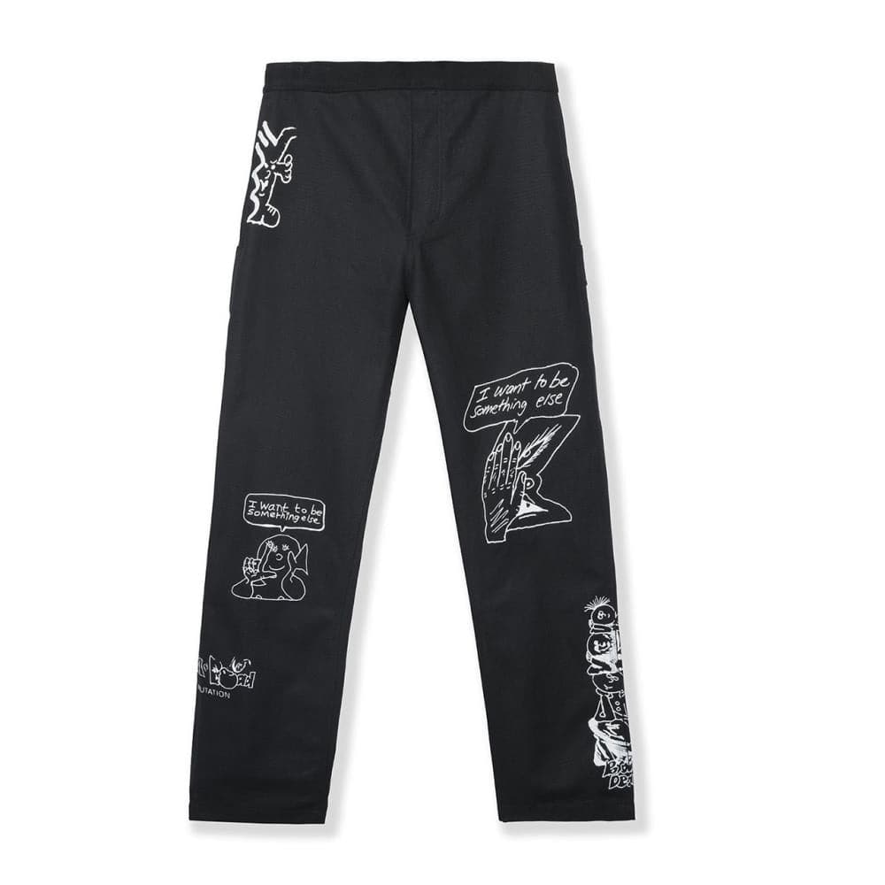 Brain Dead Printed Canvas Carpenter Pant (Schwarz) - Allike Store