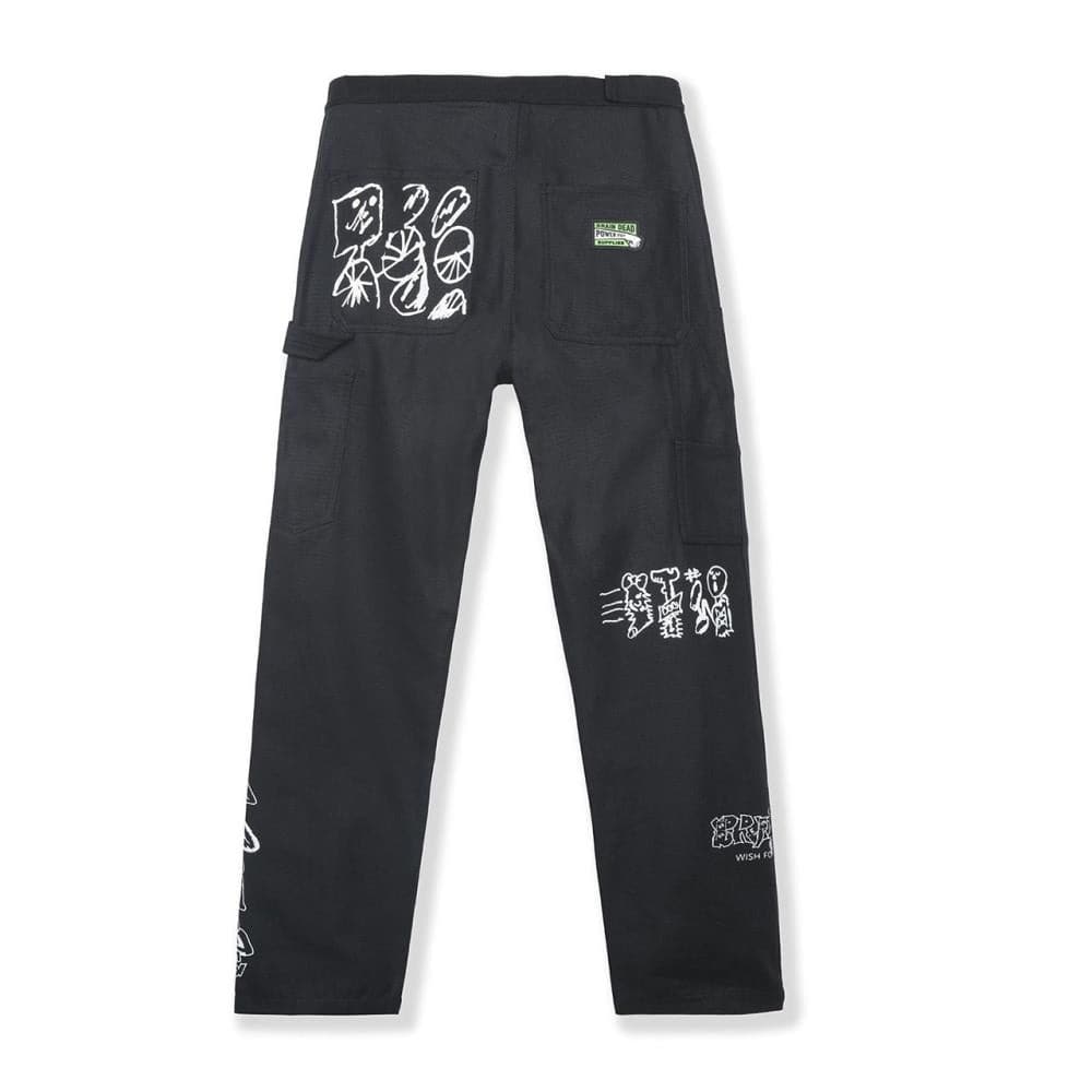 Brain Dead Printed Canvas Carpenter Pant (Schwarz)  - Allike Store