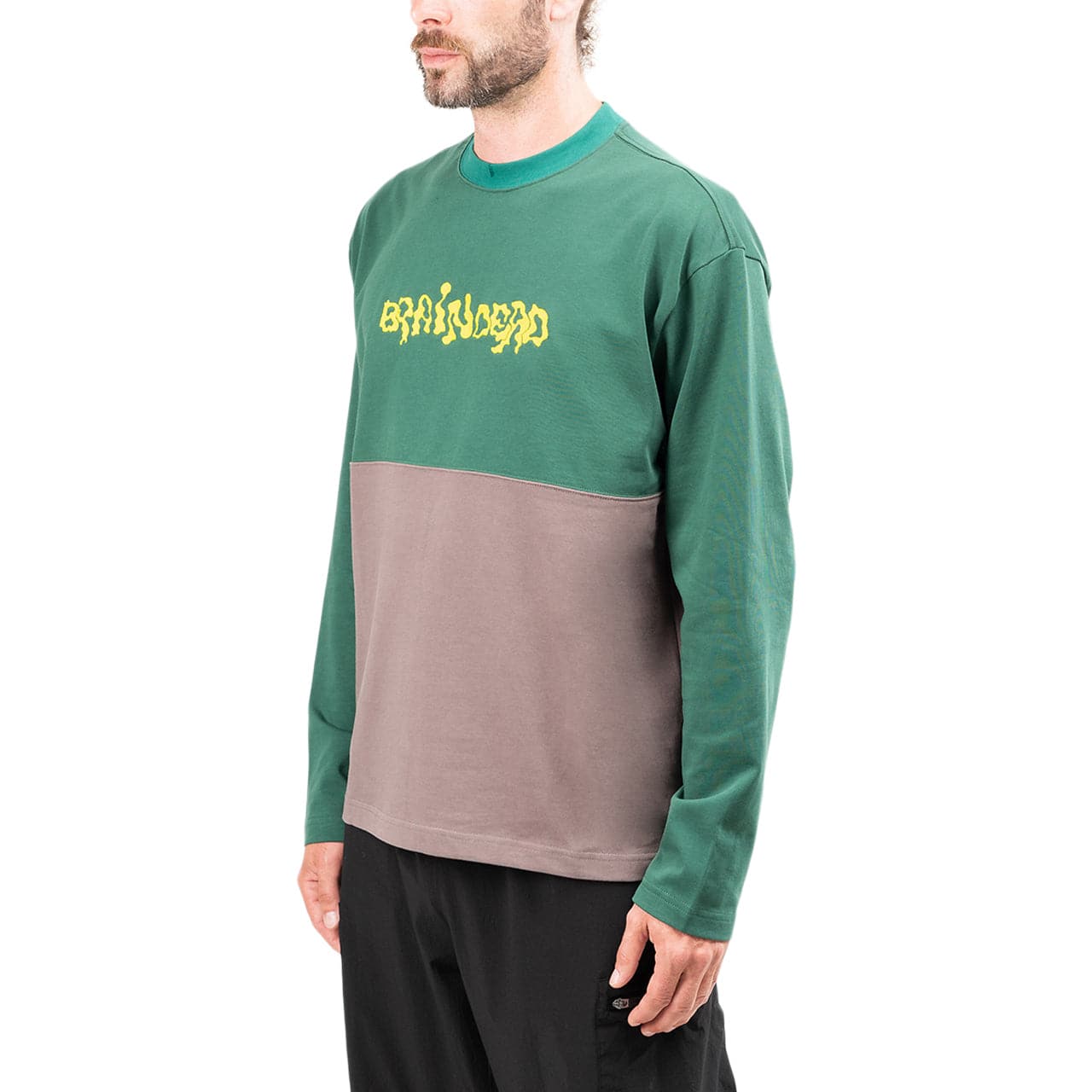 Brain Dead Embroidered Longleeve Football Shirt (Grün) - Allike Store