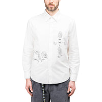 Brain Dead Tutorials Poplin Button Up Shirt (White)