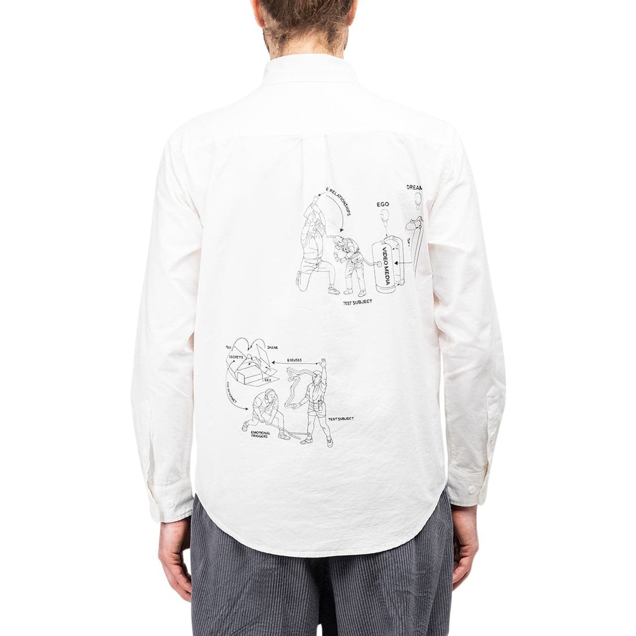 Brain Dead Tutorials Poplin Button Up Shirt (Weiß) - Allike Store