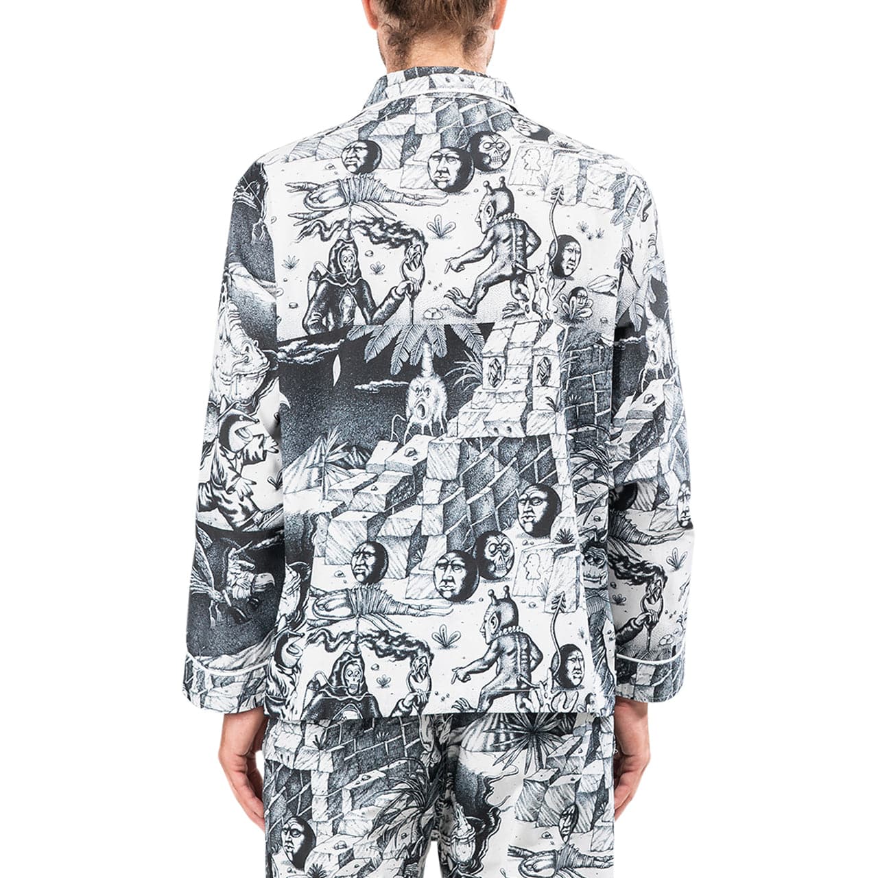 Brain Dead Wild Things Pajama Top (Schwarz / Weiß) - Allike Store