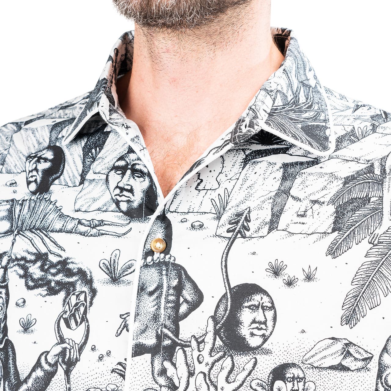 Brain Dead Wild Things Pajama Top (Schwarz / Weiß) - Allike Store