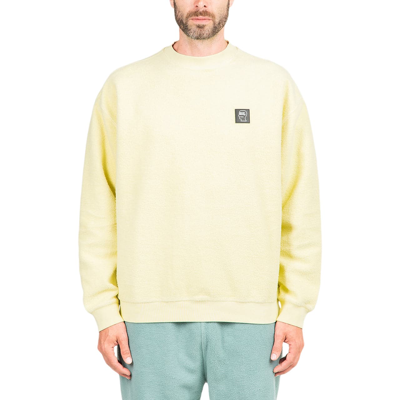 Brain Dead Reverse Fleece Crewneck (Gelb) - Allike Store
