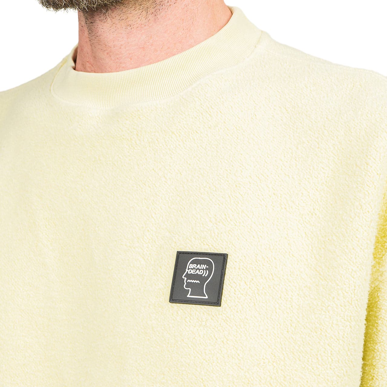 Brain Dead Reverse Fleece Crewneck (Gelb) - Allike Store