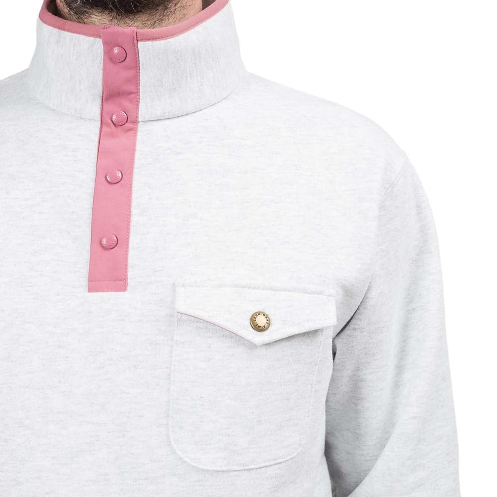 Aimé Leon Dore Half Button Sweatshirt (Hellgrau) - Allike Store