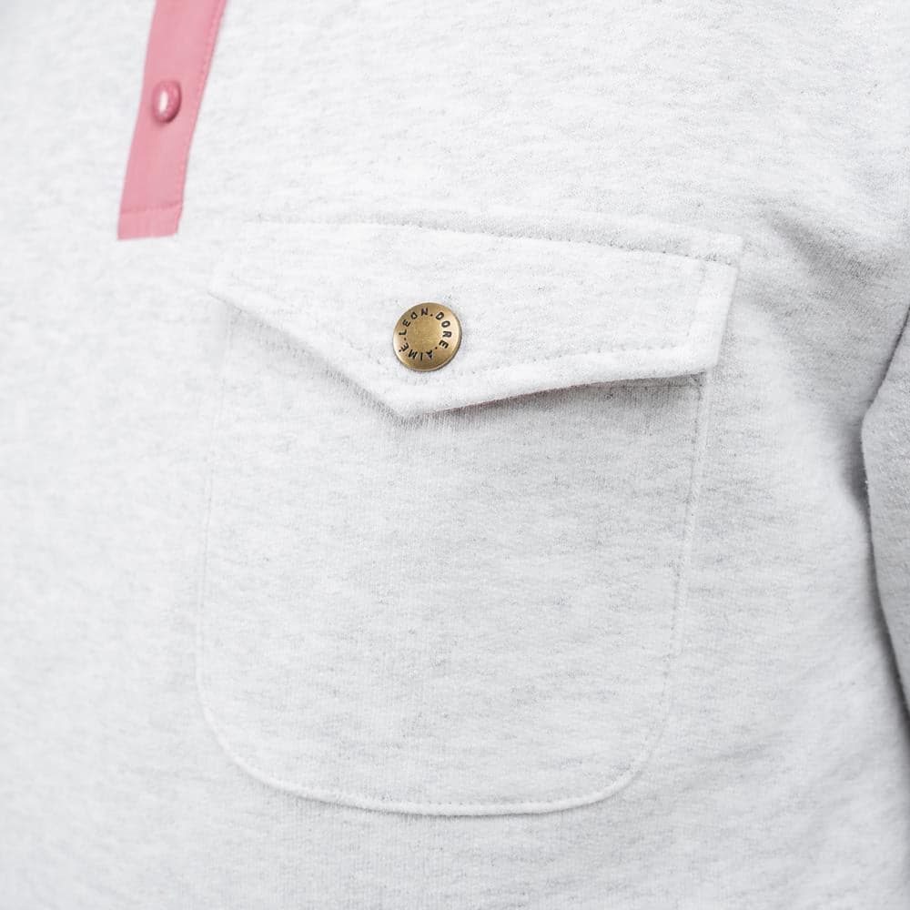 Aimé Leon Dore Half Button Sweatshirt (Hellgrau) - Allike Store