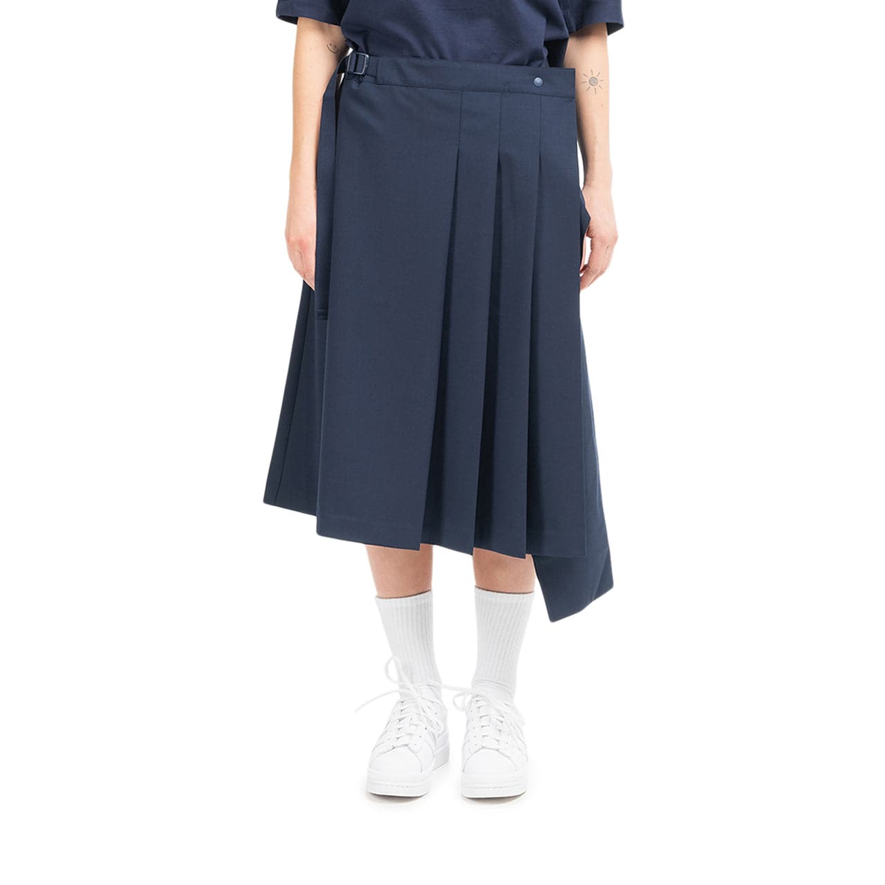 adidas Y-3 W Classic Refined Wool Stretch Skirt (Navy) - Allike Store