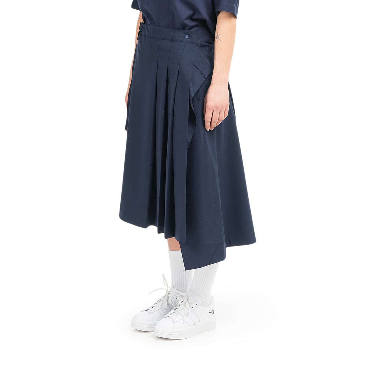 adidas Y-3 W Classic Refined Wool Stretch Skirt (Navy)  - Allike Store