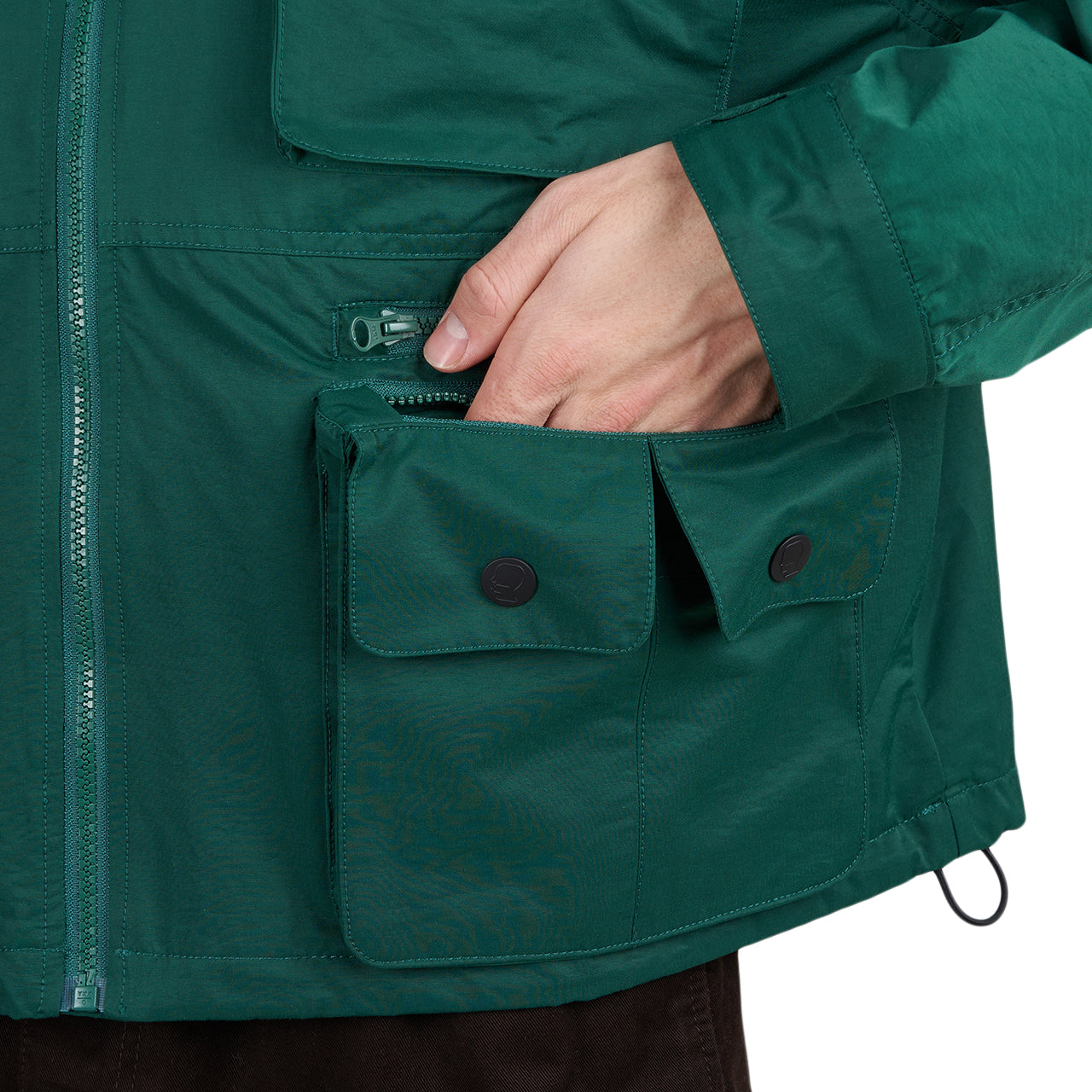 Brain Dead Cropped Hunting Jacket (Grün / Orange) - Allike Store