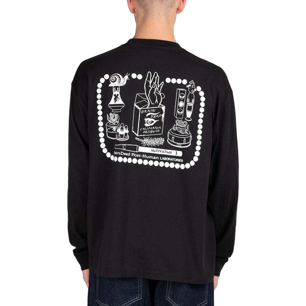 Brain Dead Post-Human Laboratories Long Sleeve (Schwarz) - Allike Store