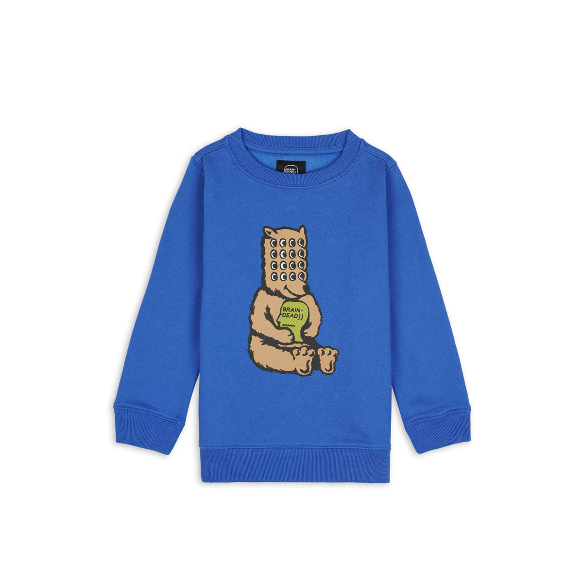 Brain Dead Bear Brain Kids Crewneck Sweatshirt (Blau) - Allike Store
