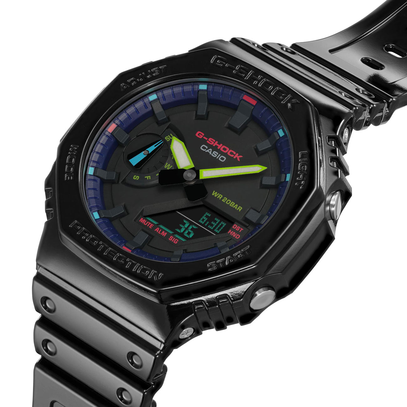 Casio G-Shock GA-2100RGB-1AER (Schwarz / Multi) - Allike Store