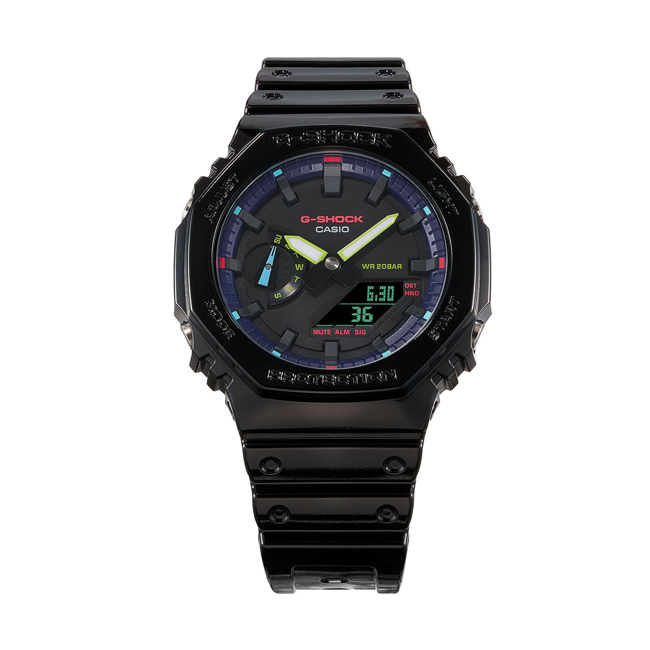Casio G-Shock GA-2100RGB-1AER (Schwarz / Multi) - Allike Store