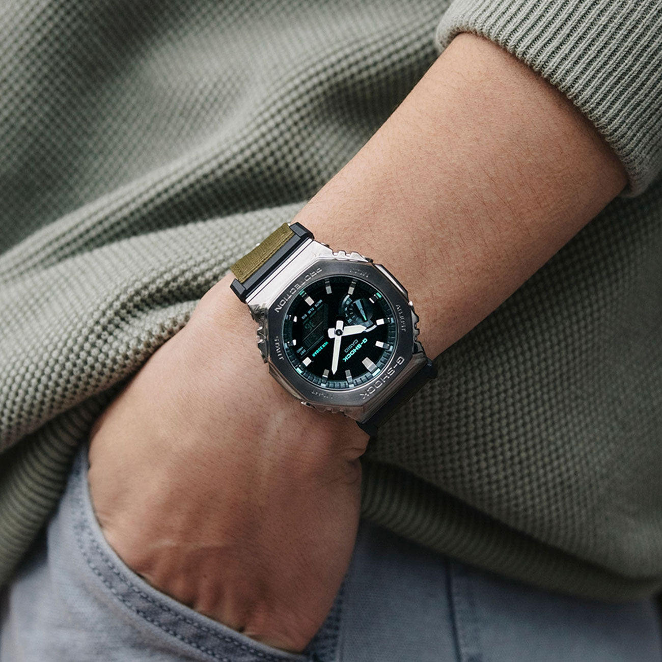 Casio G-Shock GM-2100CB-3AER (Oliv / Grau) - Allike Store