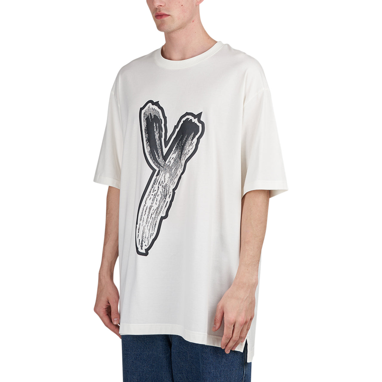 adidas Y-3 Graphic Logo Short Sleeve Tee (Weiß)  - Allike Store