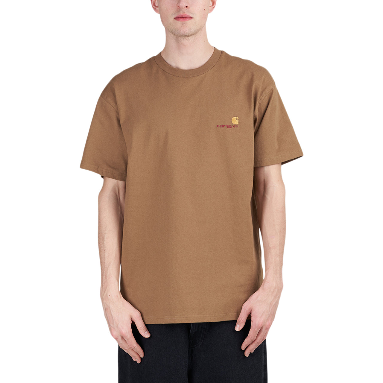 Carhartt WIP S/S American Script T-Shirt (Braun) - Allike Store