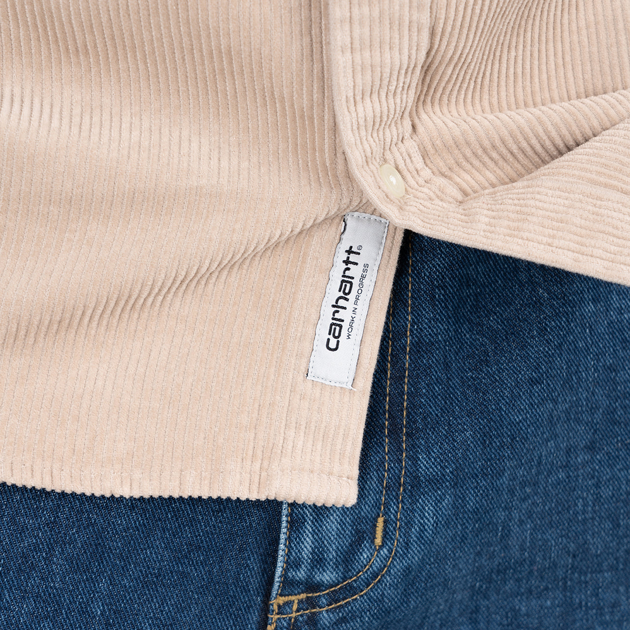 Carhartt WIP Longsleeve Madison Cord Shirt (Beige) - Allike Store