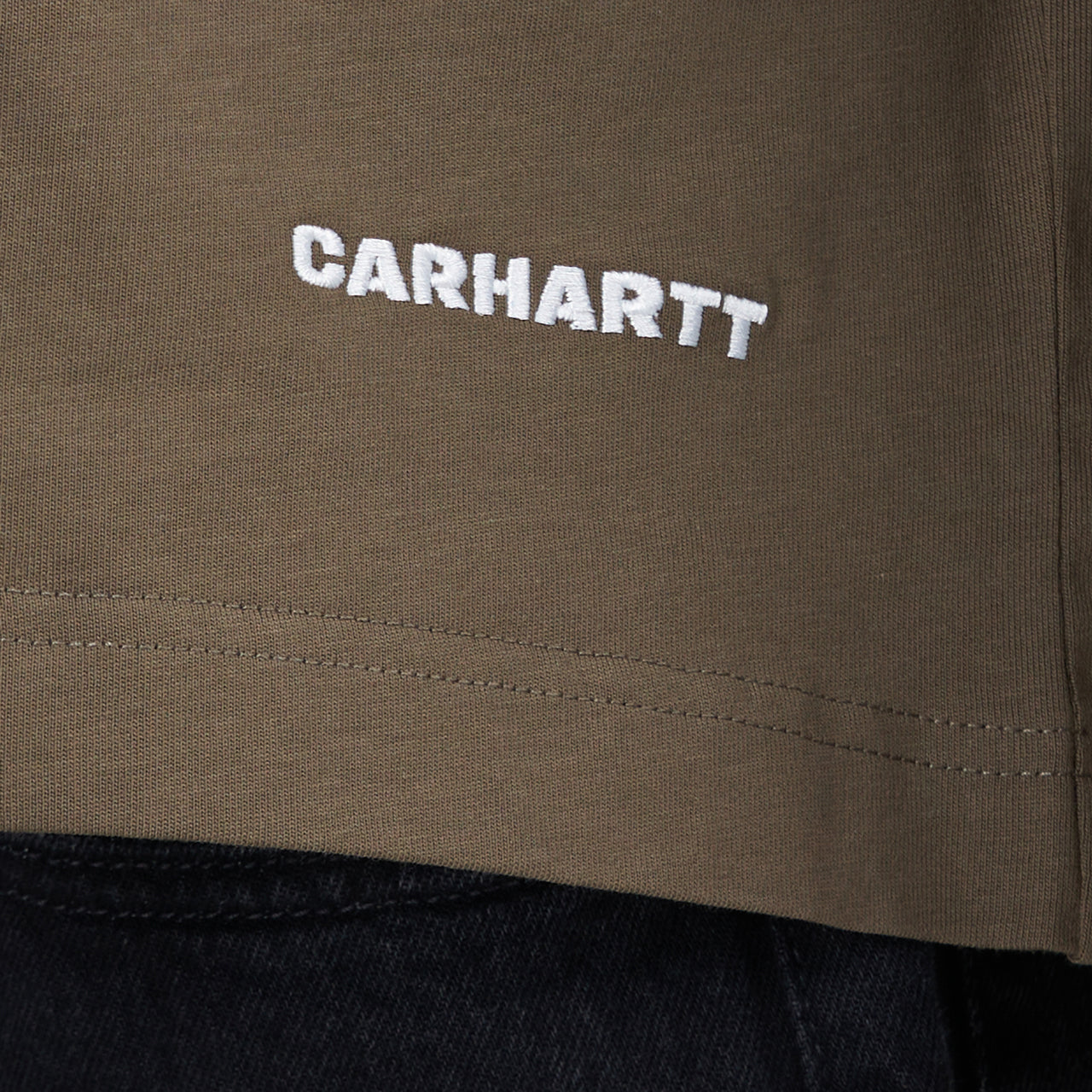 Carhartt WIP L/S Link Script T-Shirt (Oliv) - Allike Store