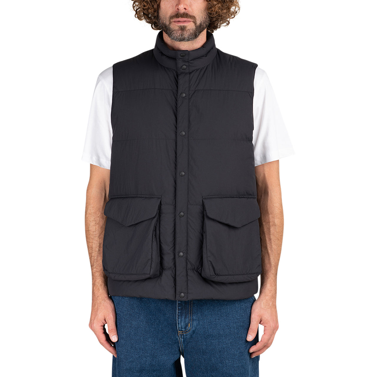 Snow Peak Recycled Nylon Ripstop Down Weste (Schwarz) - Allike Store