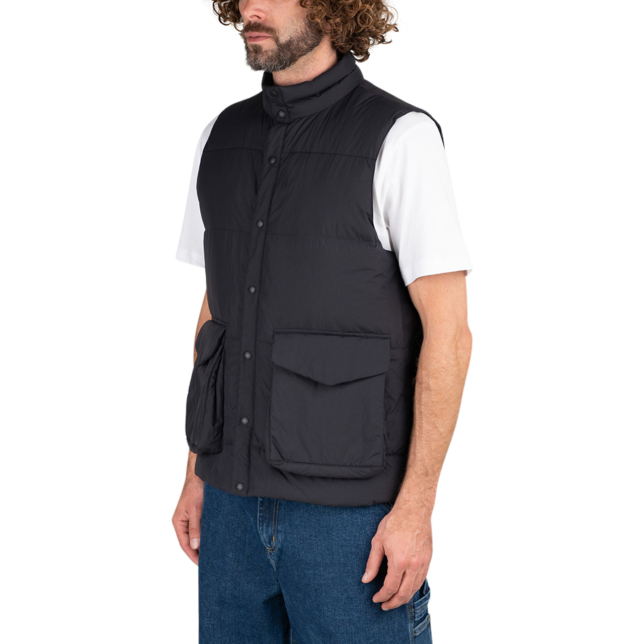 Snow Peak Recycled Nylon Ripstop Down Weste (Schwarz) - Allike Store