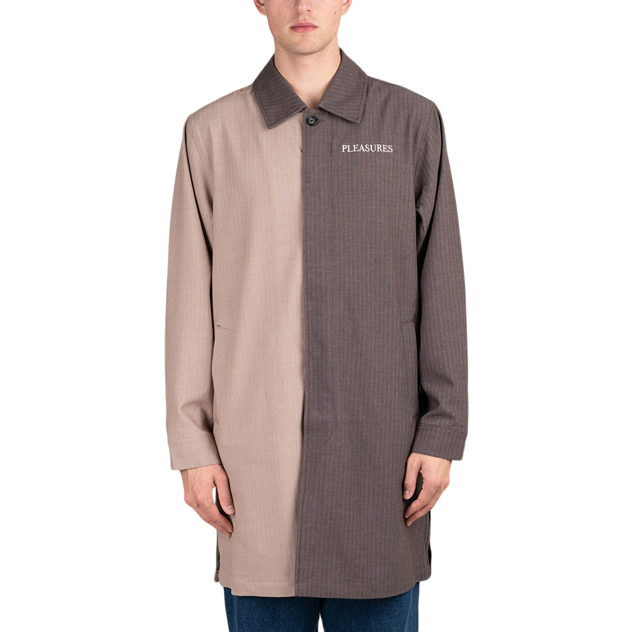 Pleasures Raid Long Jacket (Beige / Grau) - Allike Store