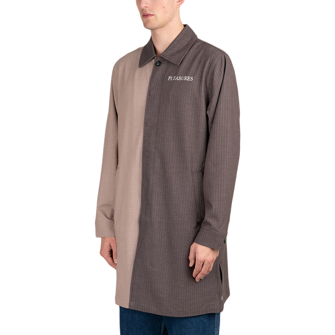 Pleasures Raid Long Jacket (Beige / Grau) - Allike Store