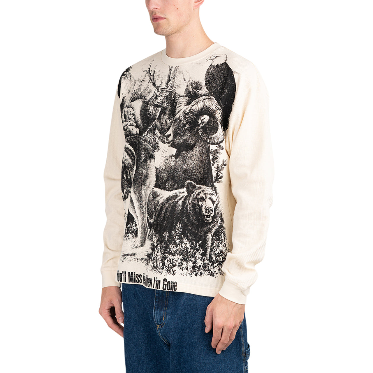 Pleasures Revival Thermal Longsleeve (Beige / Schwarz) - Allike Store