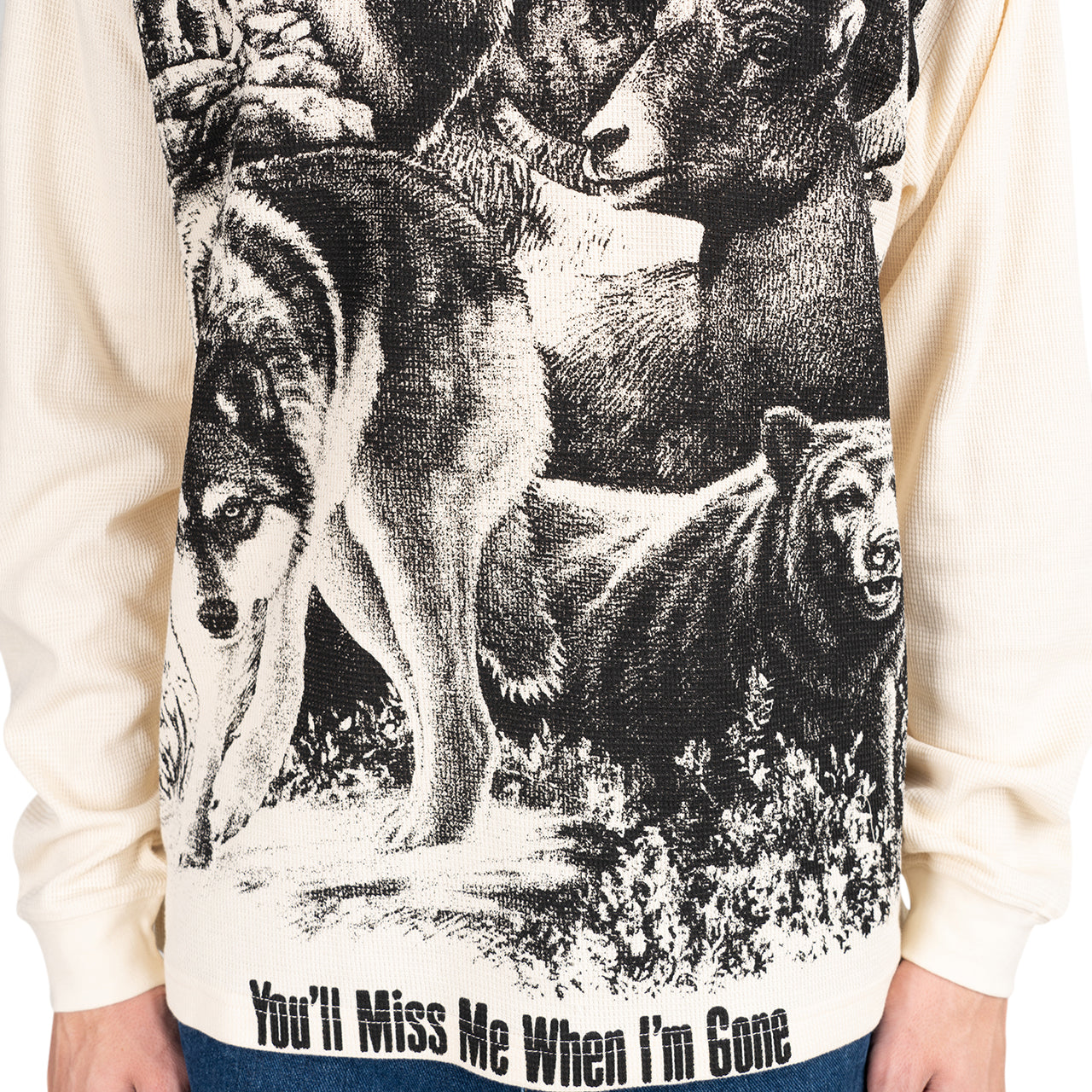 Pleasures Revival Thermal Longsleeve (Beige / Schwarz) - Allike Store