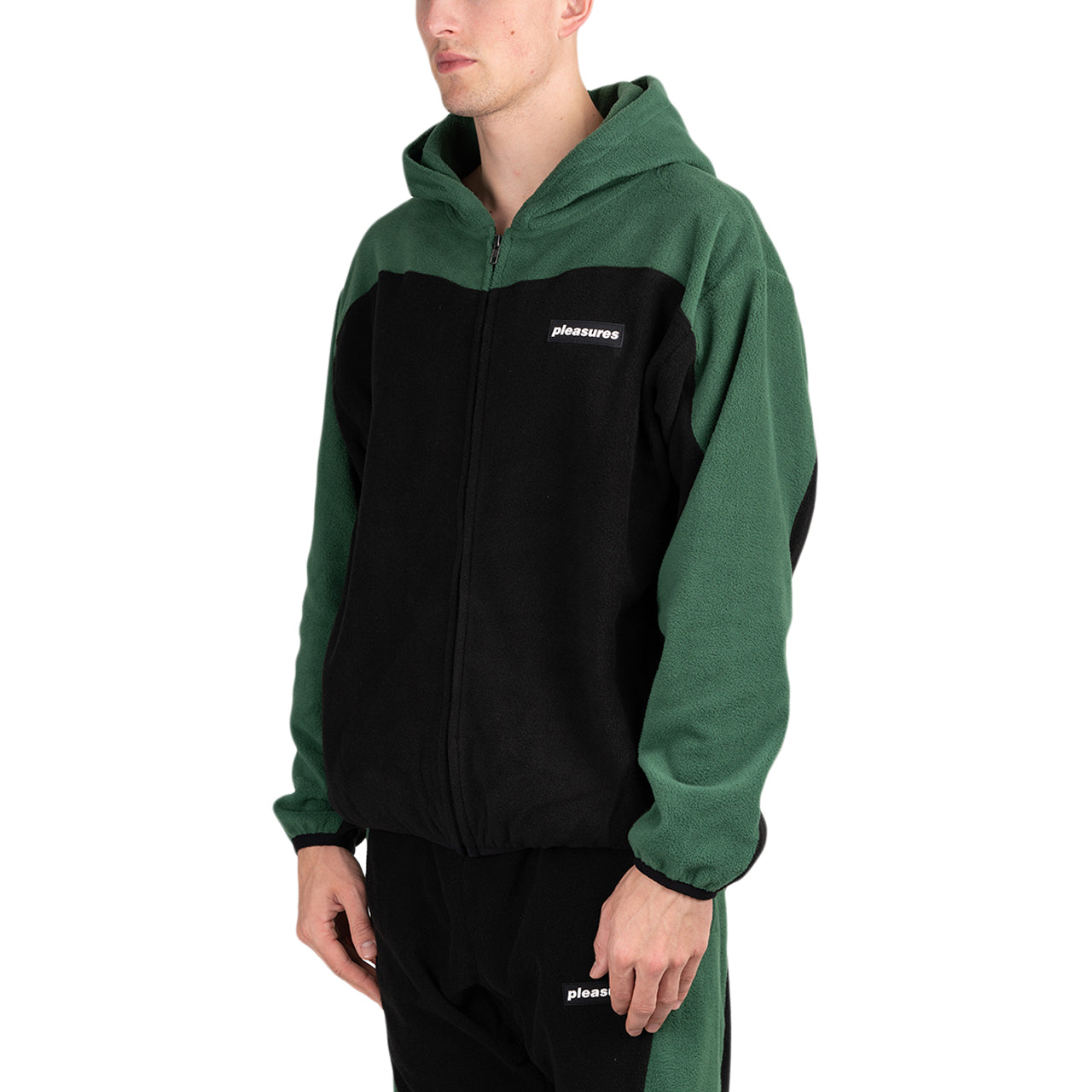 Pleasures Whiskey Zip Hoodie (Grün / Schwarz) - Allike Store