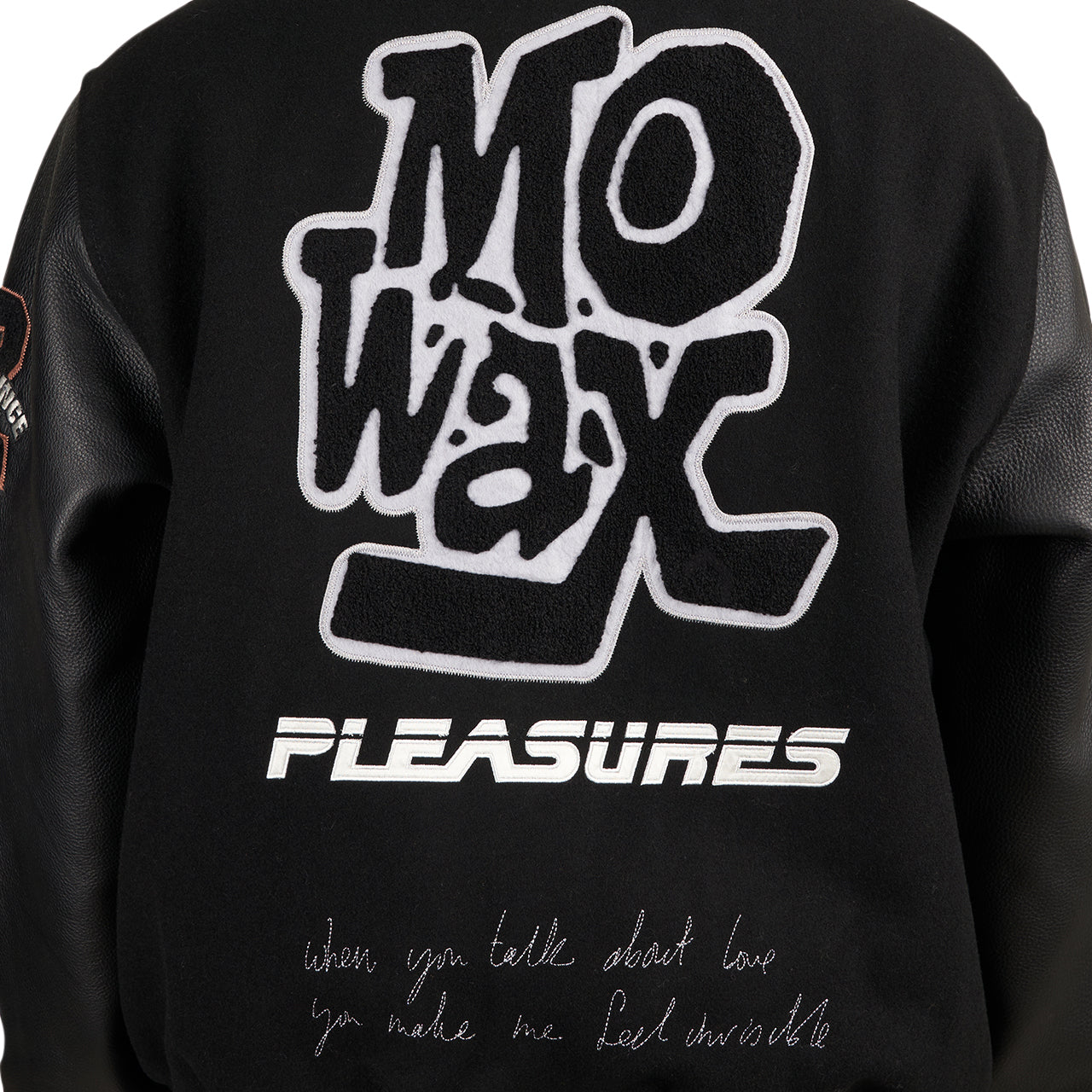 Pleasures x Unkle Mowax Varsity (Schwarz / Weiß) - Allike Store