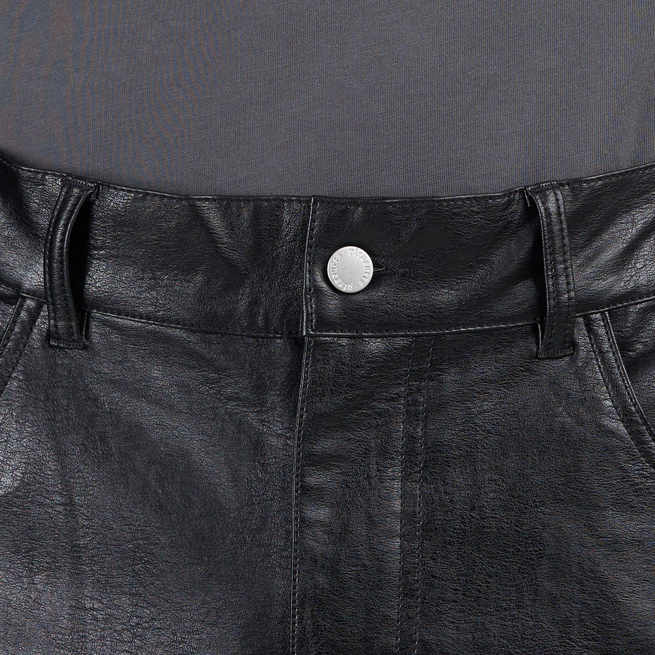 Pleasures Vegan 5 Leather Pocket Pant (Schwarz) - Allike Store