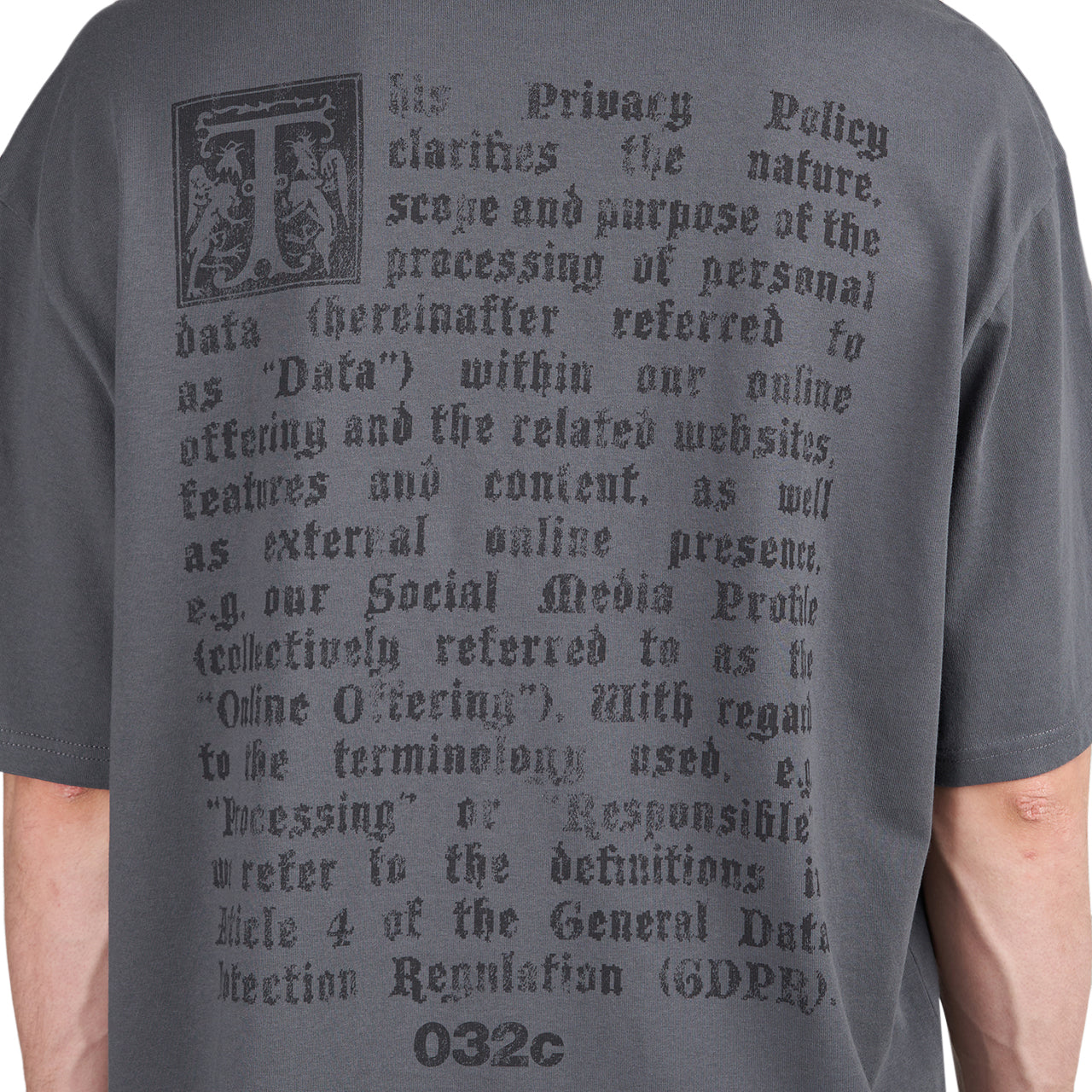 032c Cookies Oversized T-Shirt (Grau) - Allike Store