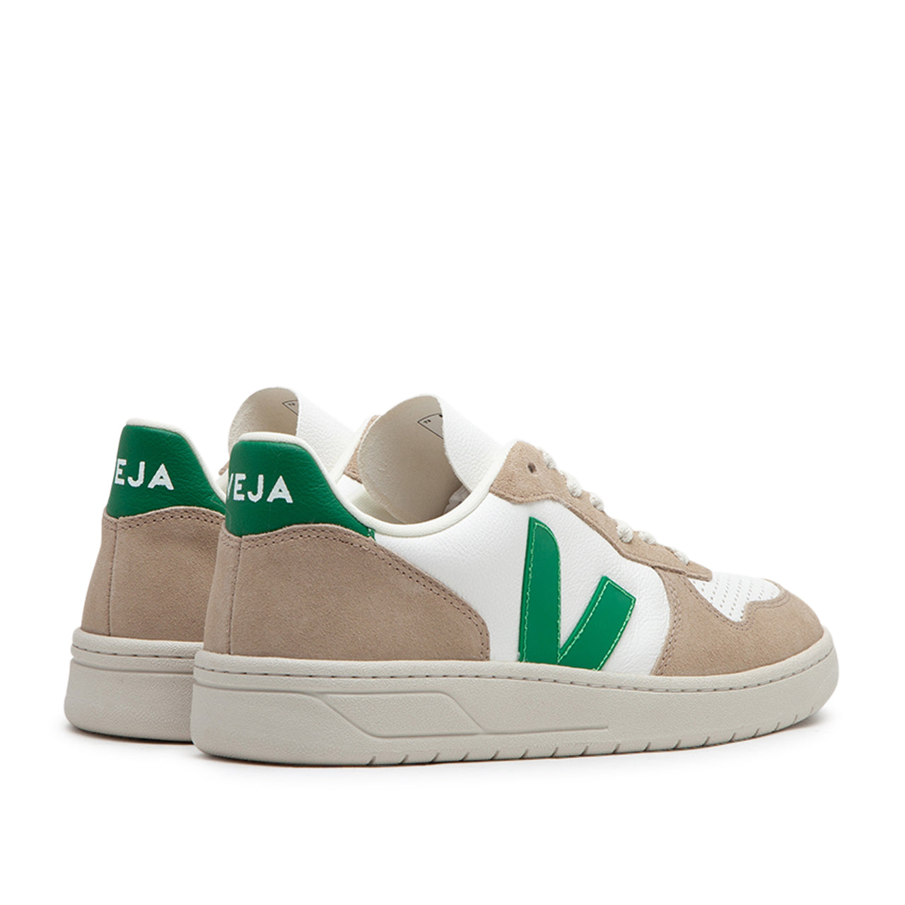 Veja V-10 Chromefree Leather (Weiß / Braun / Grün) - Allike Store