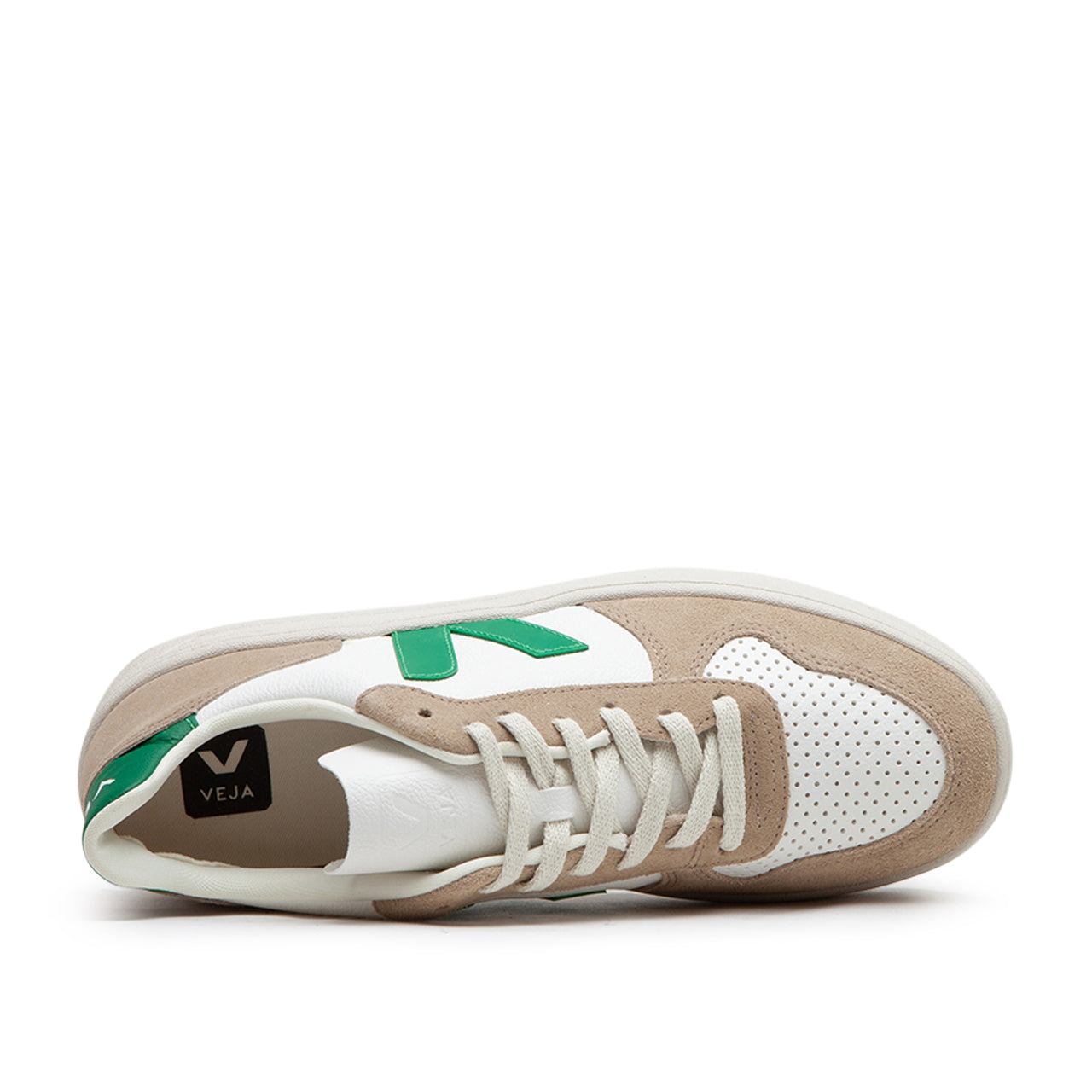 Veja V-10 Chromefree Leather (Weiß / Braun / Grün) - Allike Store