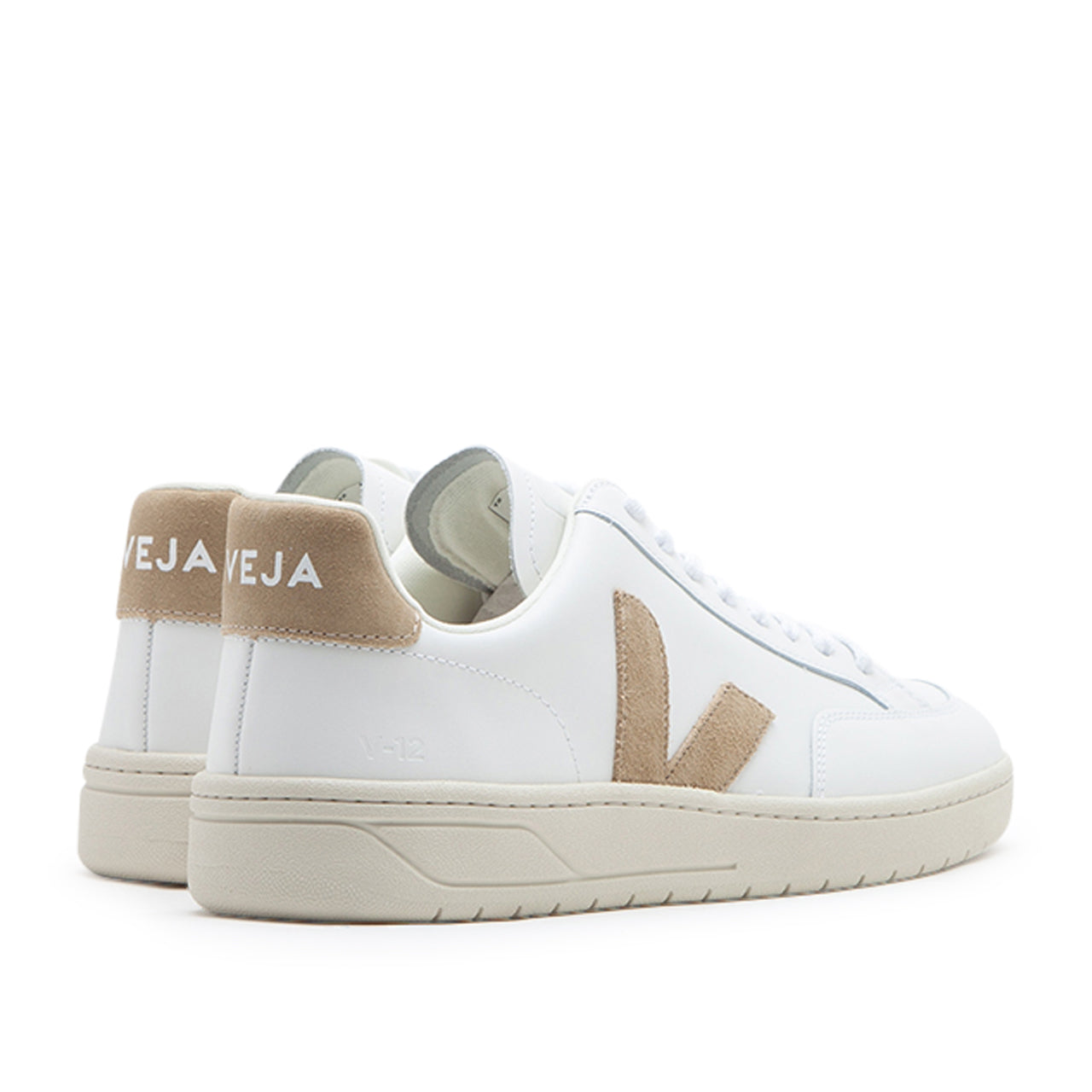 Veja V-12 Leather (Weiß / Braun) - Allike Store