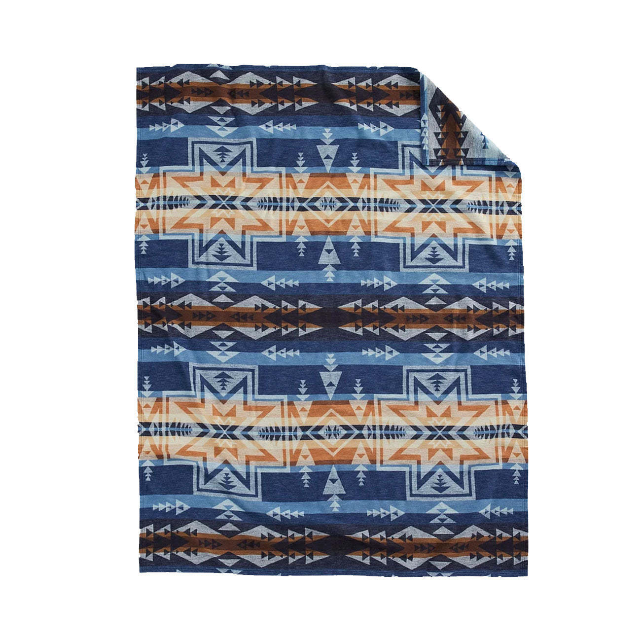 Pendleton Organic Cotton Jacquard Blanket Navy Multi