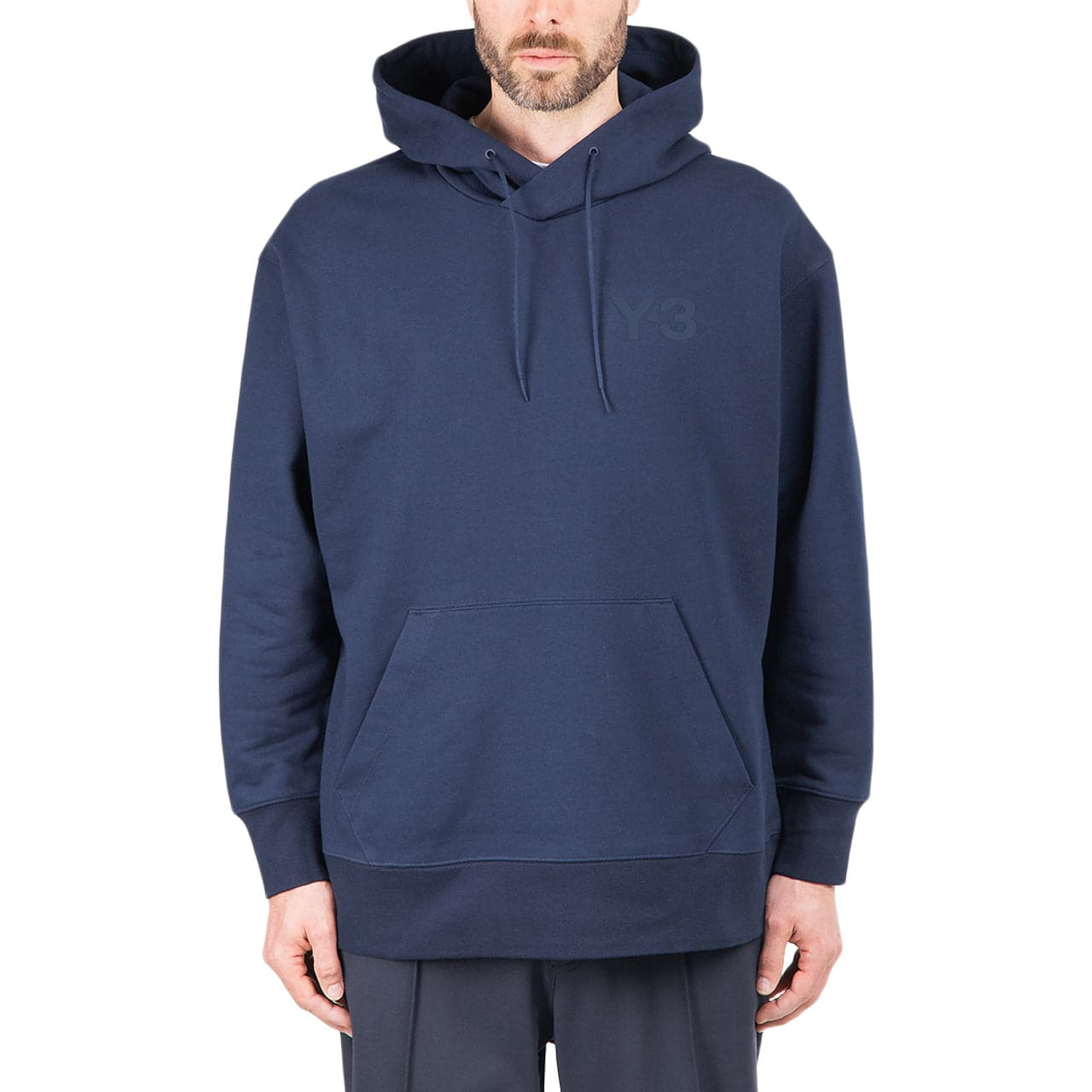 adidas Y 3 Classic Chest Logo Hoodie Navy