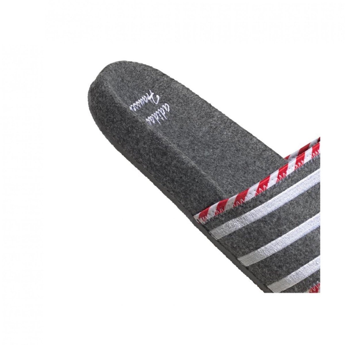 adidas Adilette (Grau / Weiß / Rot) - Allike Store