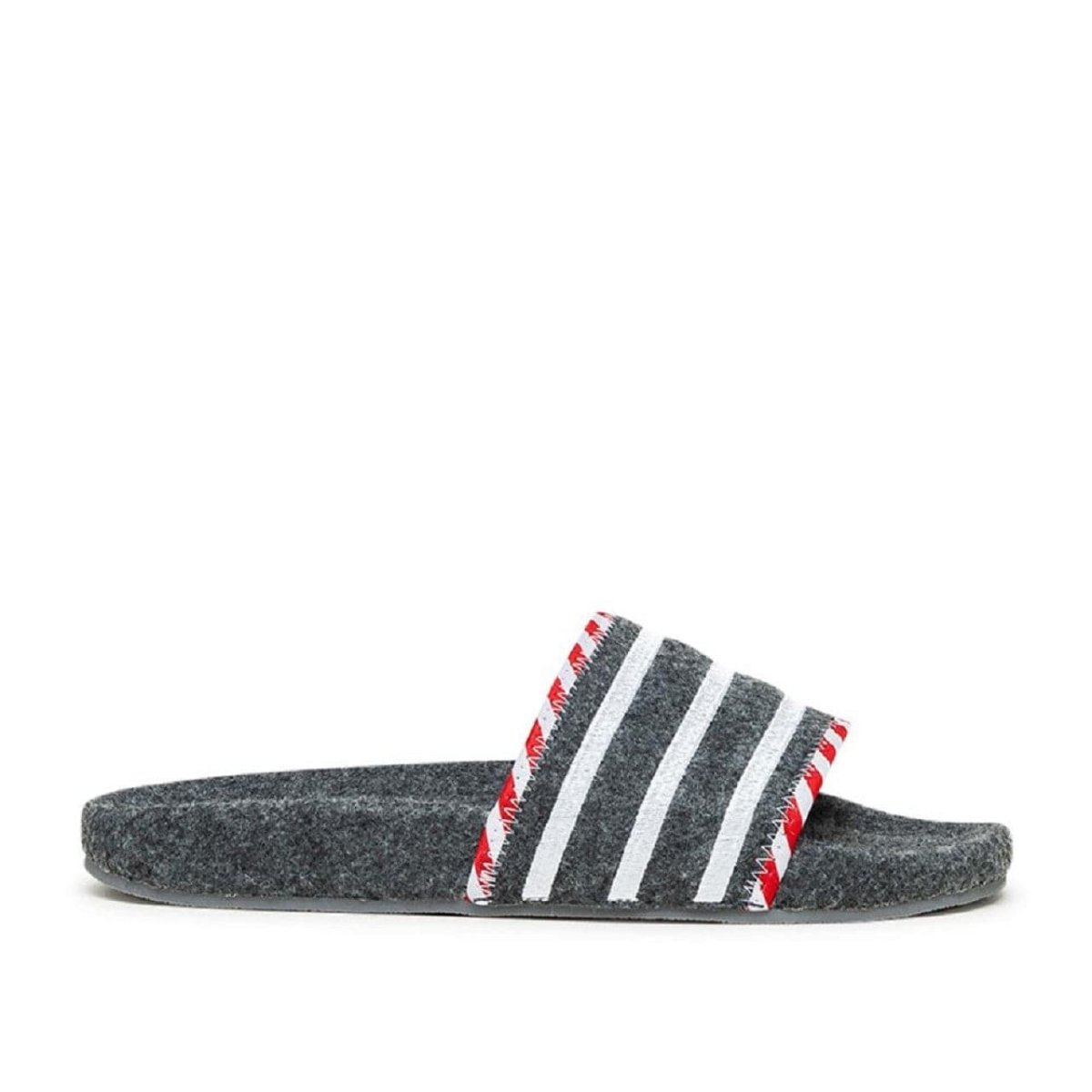 adidas Adilette (Grau / Weiß / Rot) - Allike Store