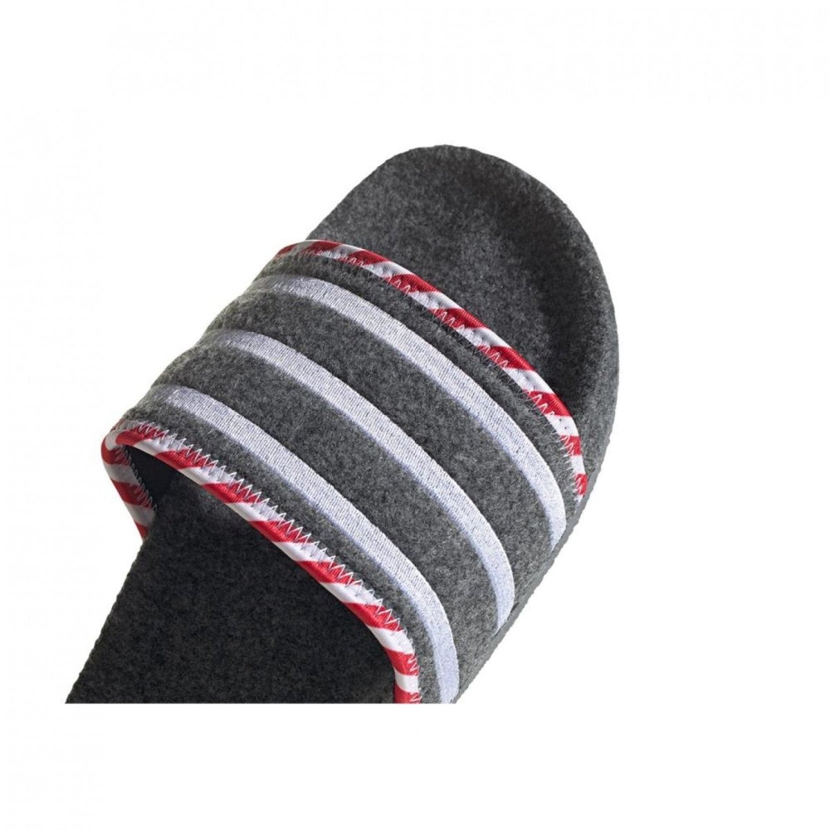 adidas Adilette (Grau / Weiß / Rot) - Allike Store