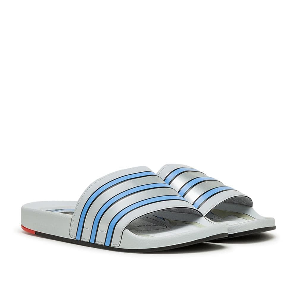adidas Adilette Premium 'Micropacer' (Grau / Blau) - Allike Store